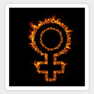 Female fire sign Sticker